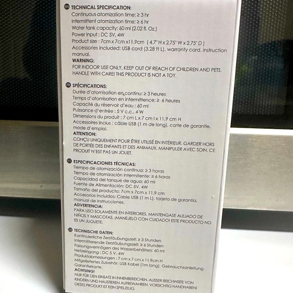 Serene Home Black Portable Ultrasonic Aroma Diffuser - Picture 3 of 6